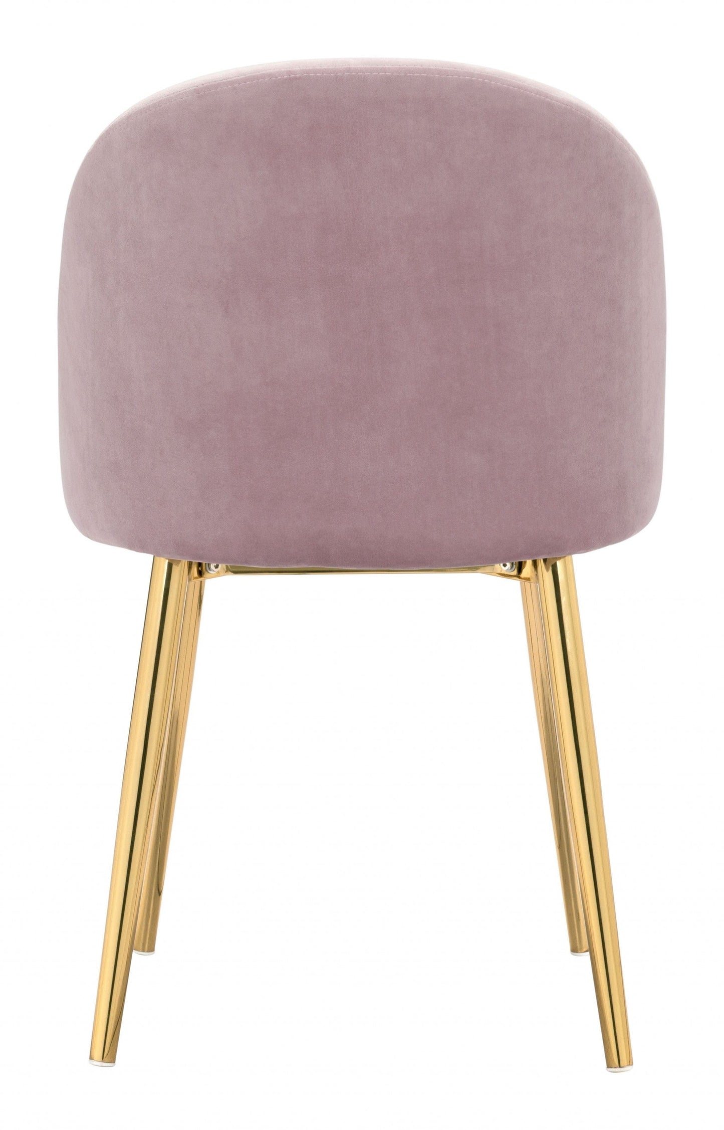Set of Two Pale Pink and Gold Modern Pringle Dining Chairs