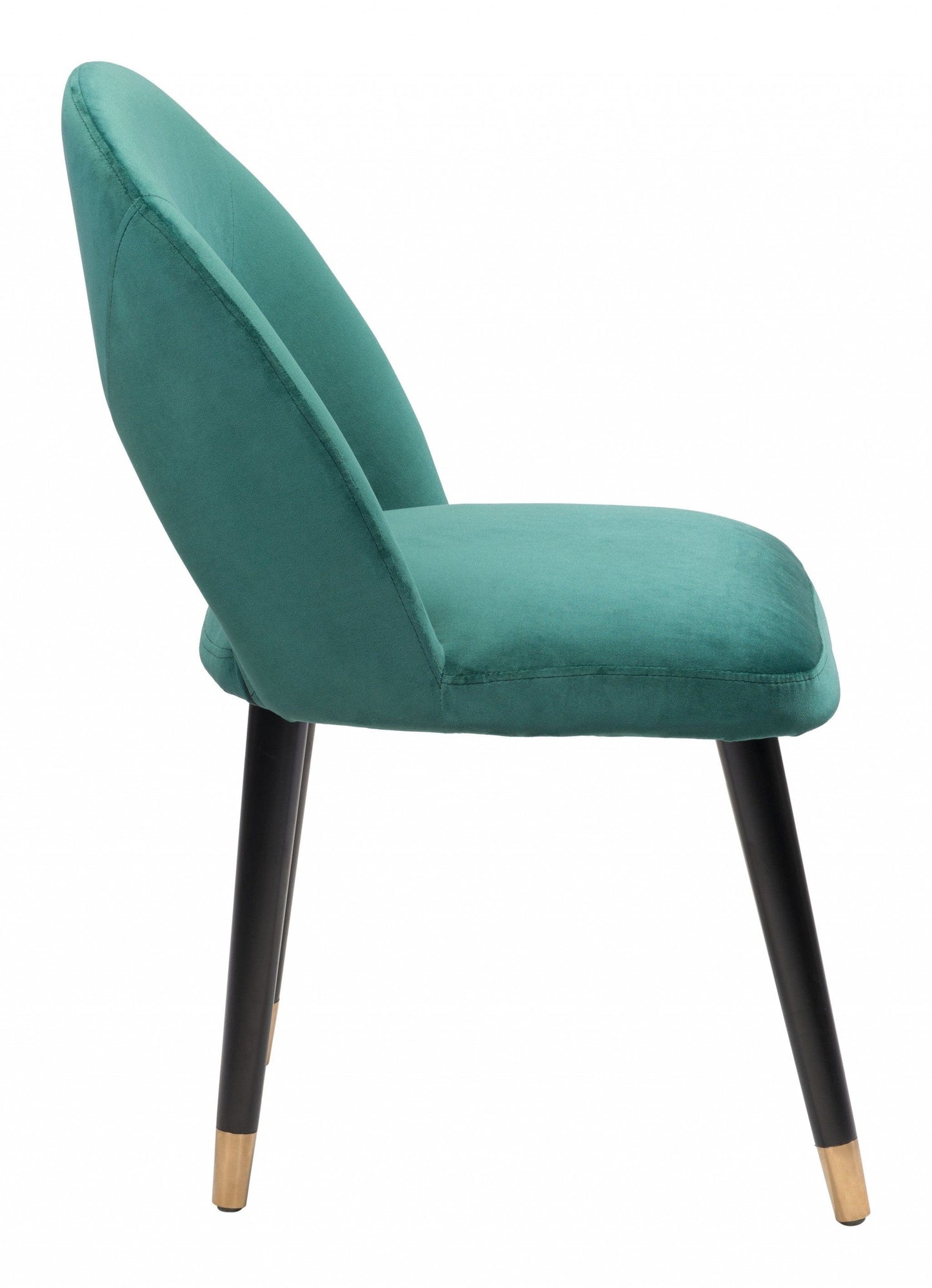 Set of Two Teal Green Thick Loop Back Dining Chairs