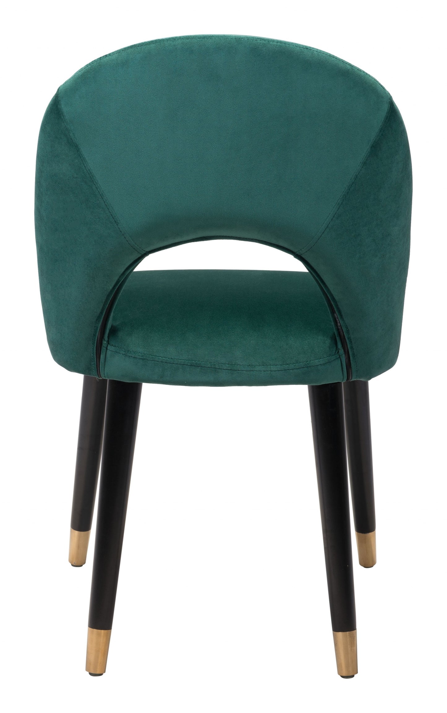 Set of Two Teal Green Thick Loop Back Dining Chairs