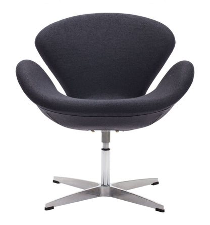 Dark Gray Scoop Swivel Chair