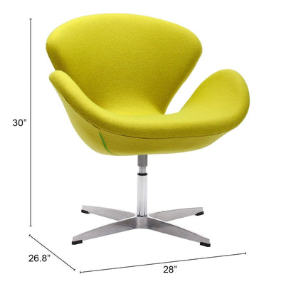 Lime Green Scoop Swivel Chair