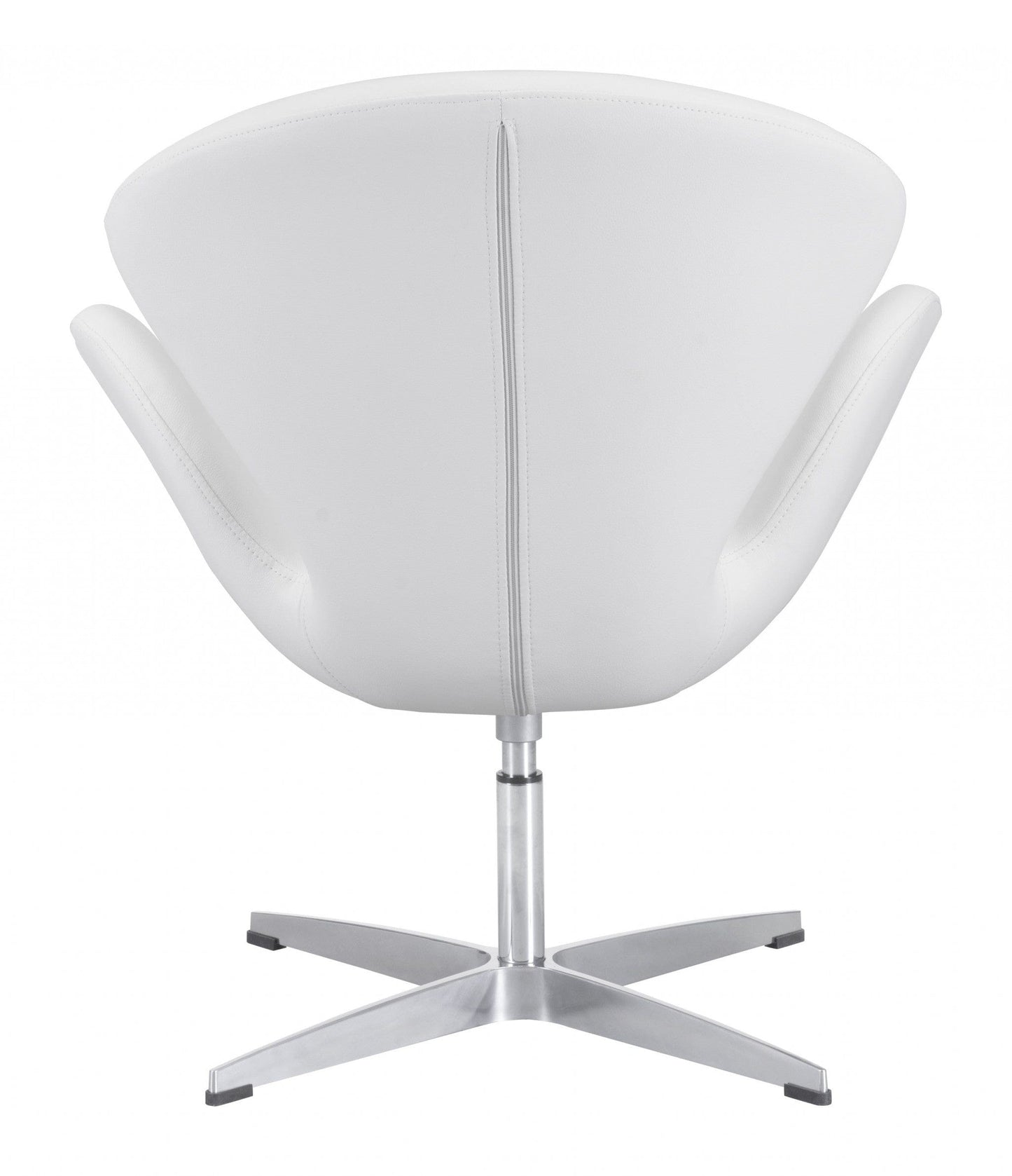 White Scoop Swivel Chair