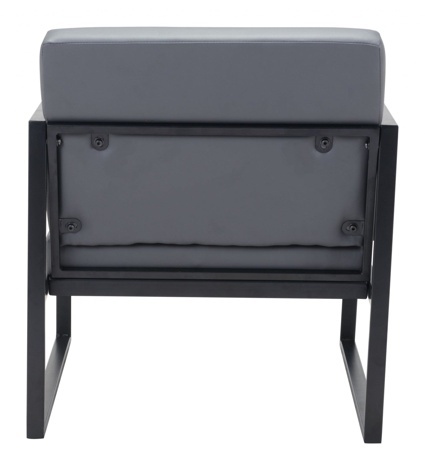 Gray and Black Sleek and Modern Accent Armchair