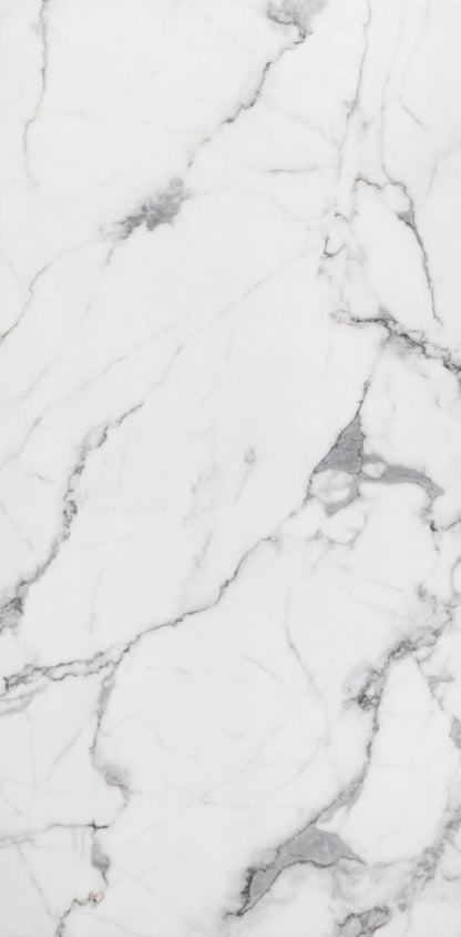 Designer's Choice White Faux Marble and Steel Coffee Table