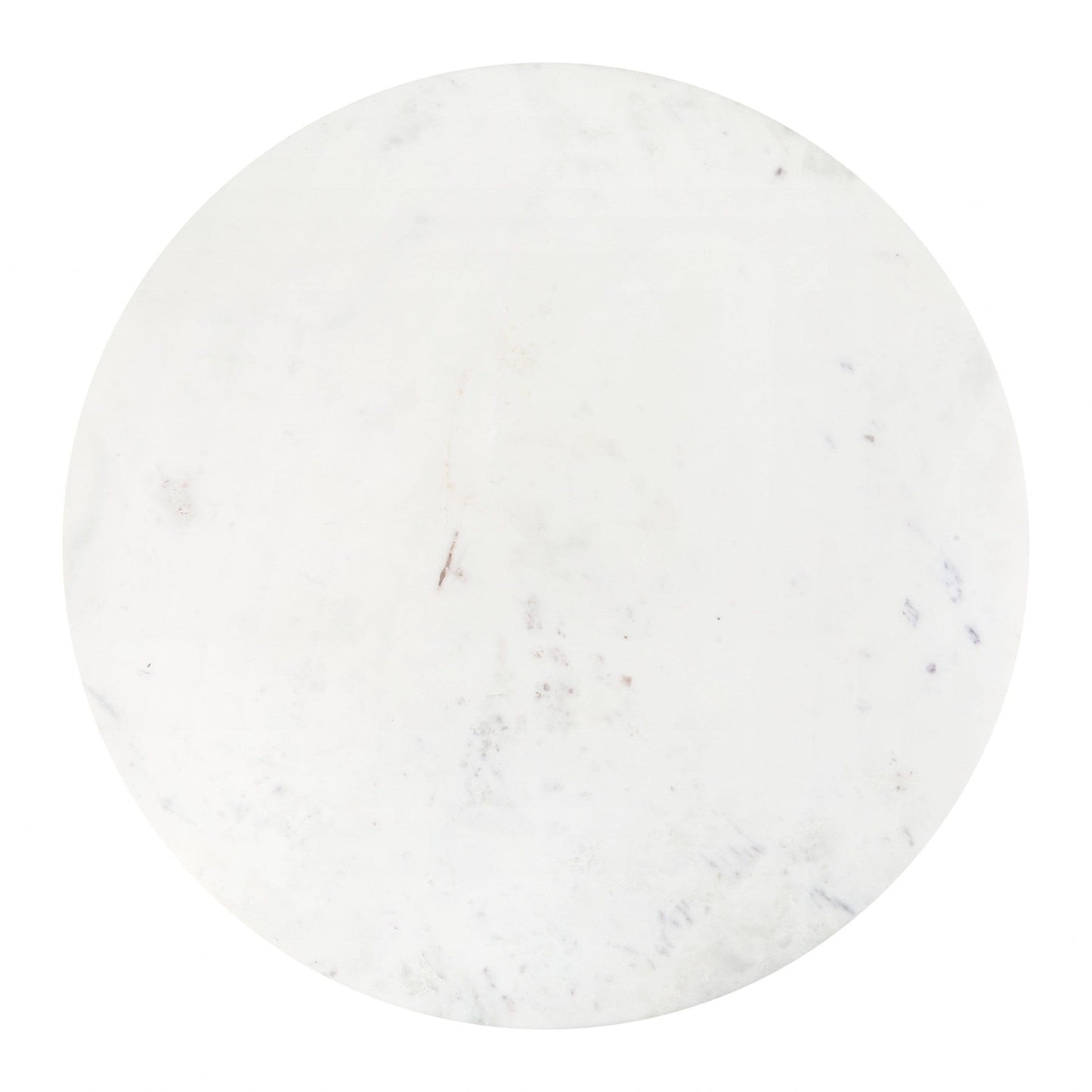 36" Gold And White Marble Pleated Pedestal Round Coffee Table