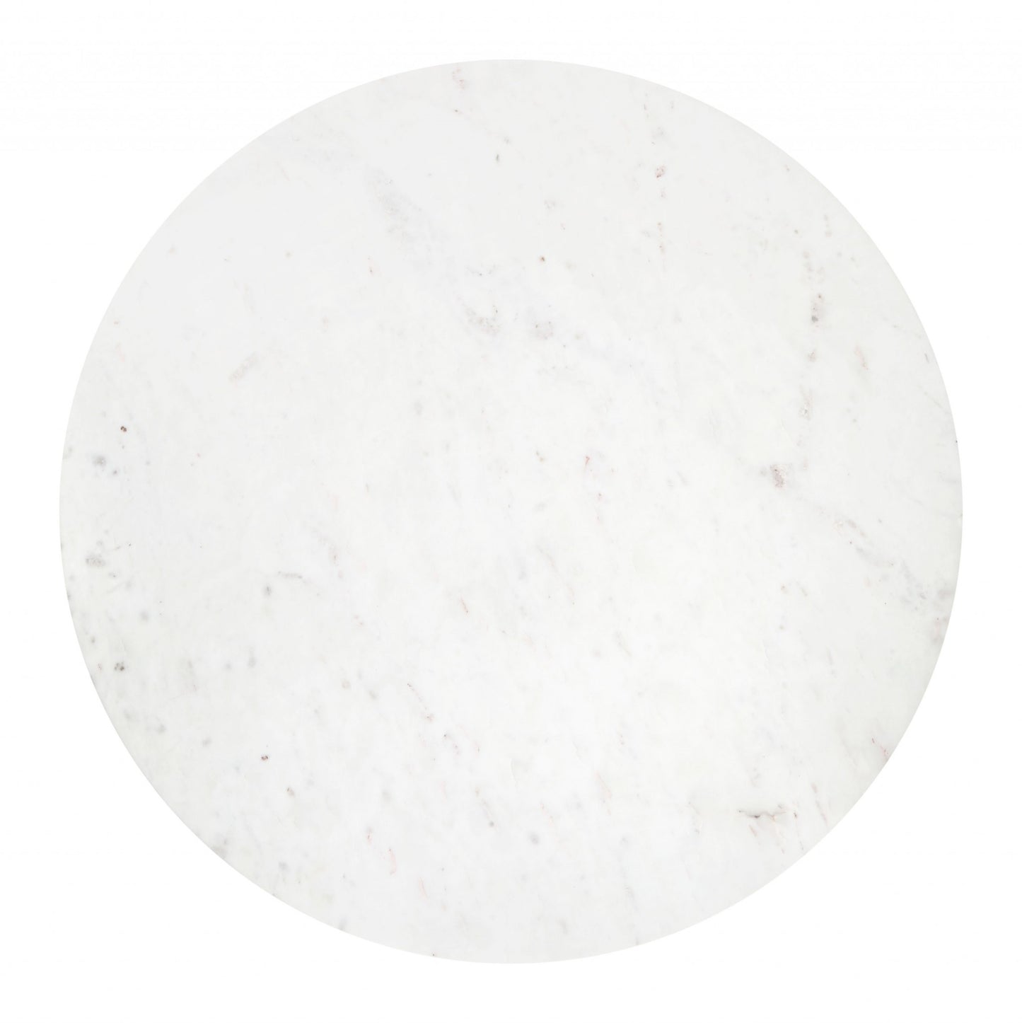 Set Of Two 36" Gold And White Round Nested Coffee Tables