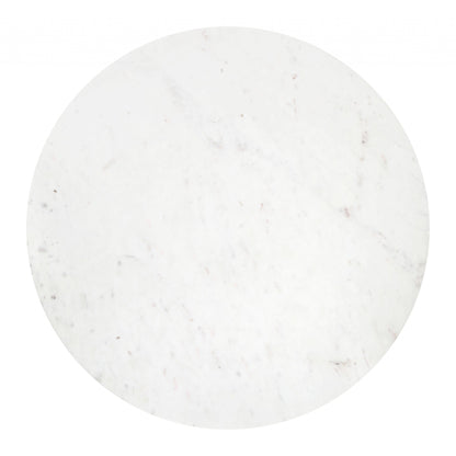 Set Of Two 36" Gold And White Round Nested Coffee Tables