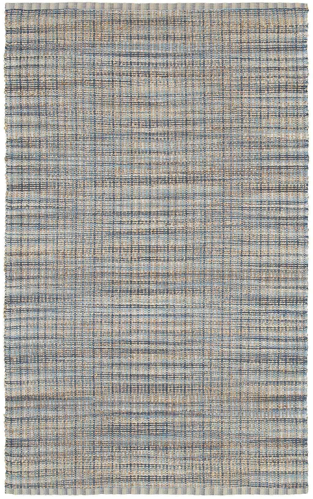 5’ x 8’ Navy and Natural Interwoven Area Rug