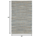5’ x 8’ Navy and Natural Interwoven Area Rug