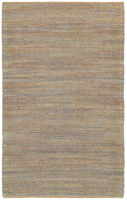8’ x 10’ Tan and Navy Boho Chic Area Rug