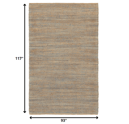 8’ x 10’ Tan and Navy Boho Chic Area Rug