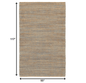 8’ x 10’ Tan and Navy Boho Chic Area Rug