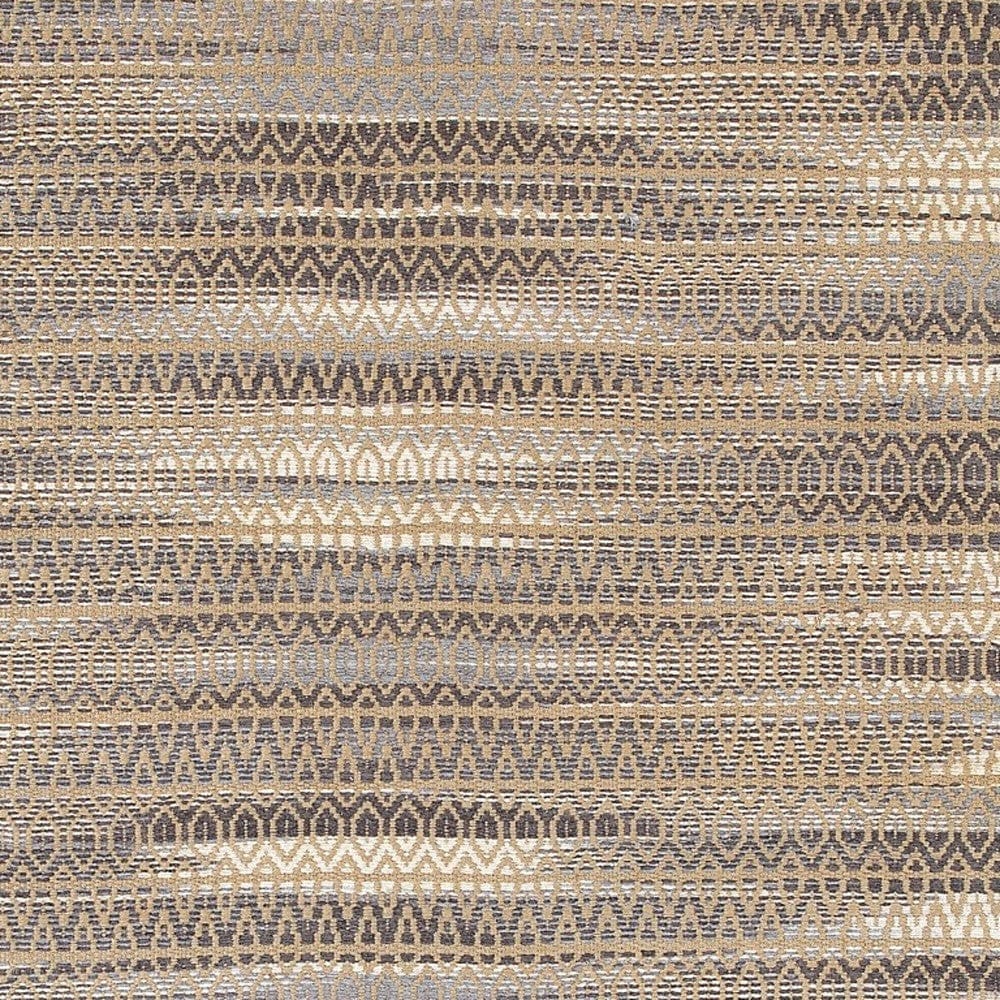 5’ x 8’ Gray and Tan Striated Runner Rug