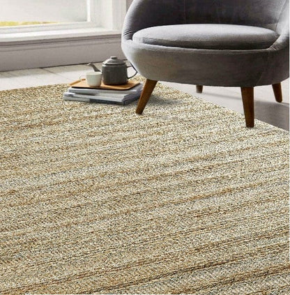 8’ x 10’ Blue and Natural Braided Jute Area Rug