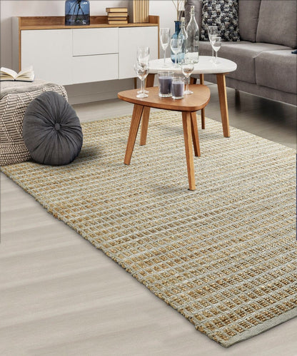 8’ x 10’ Gray Grid Farmhouse Area Rug