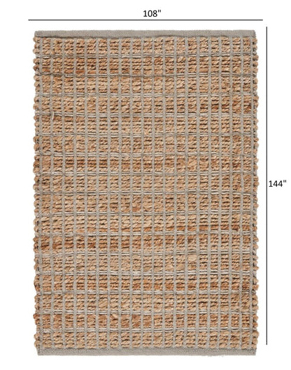 8’ x 10’ Gray Grid Farmhouse Area Rug