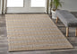 5’ x 8’ Tan and Gray Detailed Stripes Area Rug