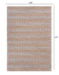 5’ x 8’ Tan and Gray Detailed Stripes Area Rug