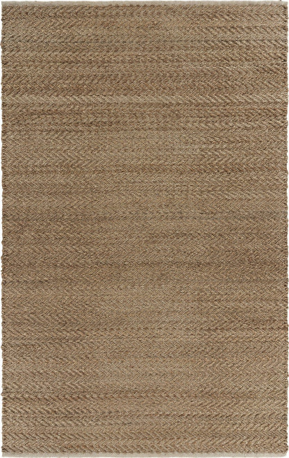5’ x 8’ Natural Toned Chevron Pattern Area Rug