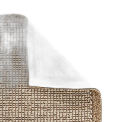 8’ x 10’ Tan and White Braid Border Area Rug