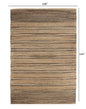8’ x 10’ Tan and Black Eclectic Striped Area Rug