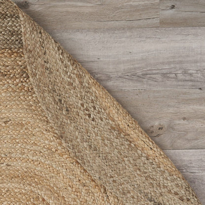 7’ Natural Toned Oval Shaped Area Rug