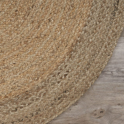 7’ Natural Toned Oval Shaped Area Rug