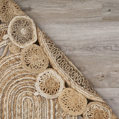 7’ Oval Shaped Natural Toned Area Rug