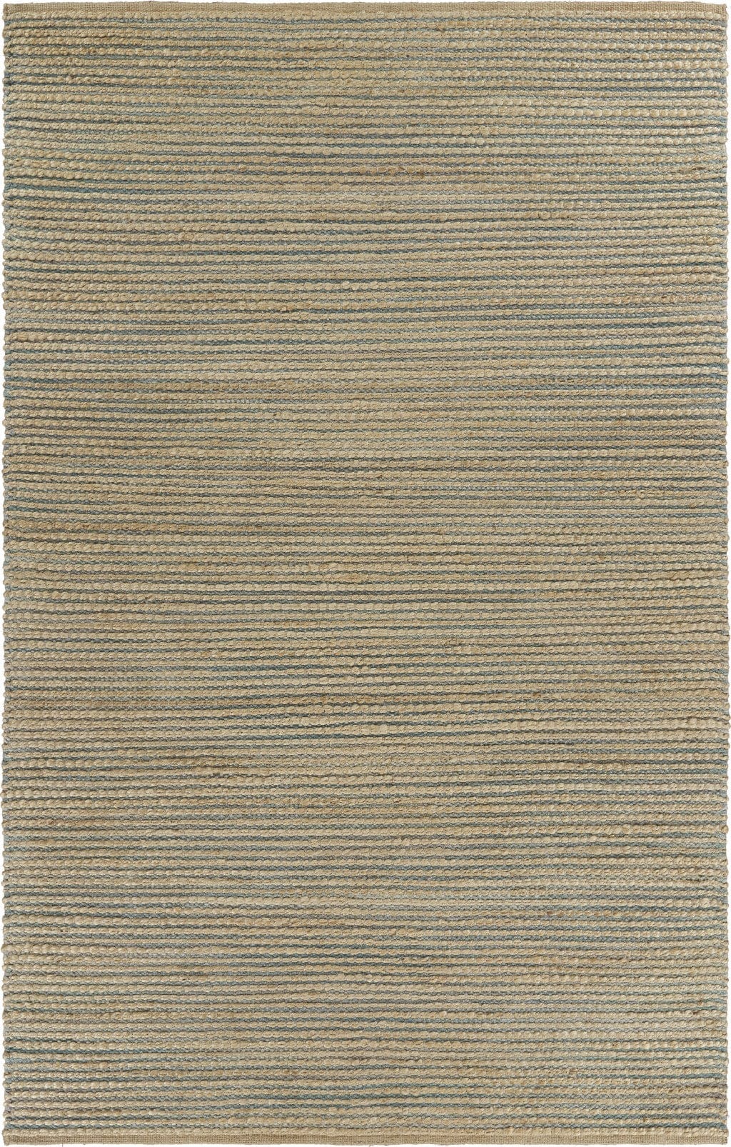 8’ x 10’ Tan and Blue Undertone Striated Area Rug