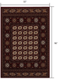 2’ x 8’ Red Eclectic Geometric Pattern Runner Rug