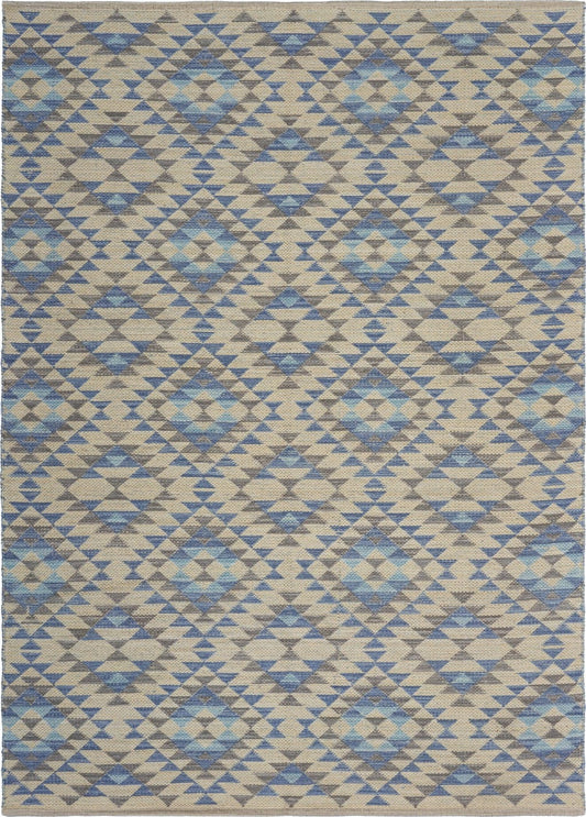 3’ x 5’ Blue Decorative Lattice Area Rug