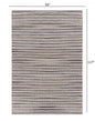 8’ x 10’ Brown and Gray Striped Area Rug