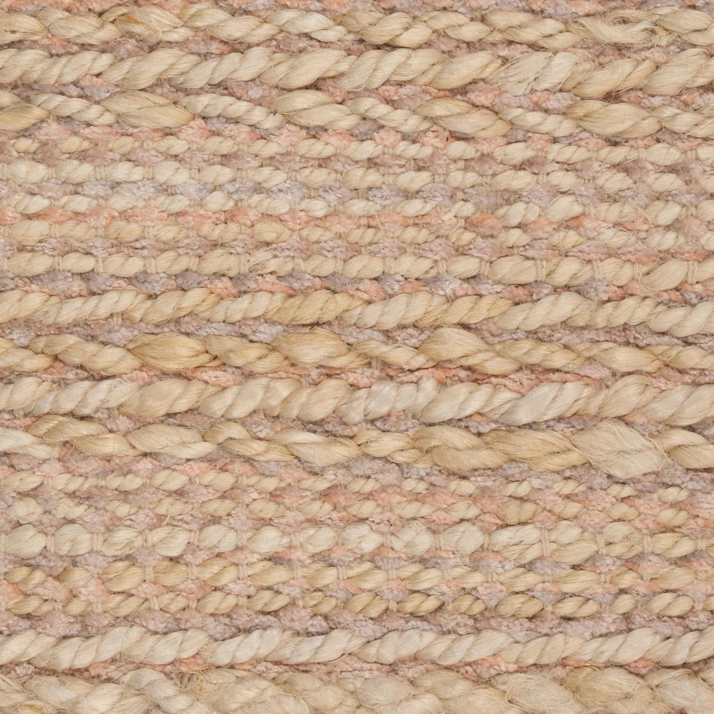 8’ x 10’ Blush Pink Textured Jute Area Rug