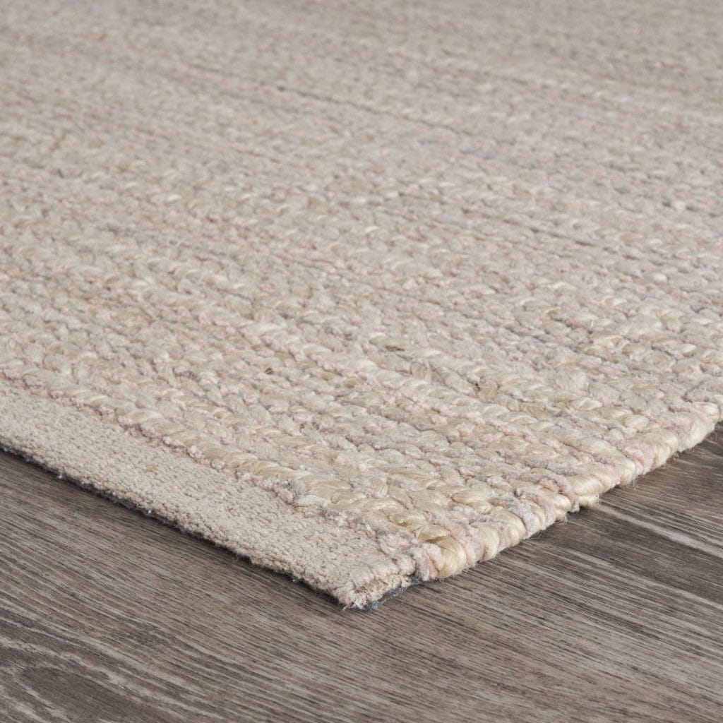 8’ x 10’ Blush Pink Textured Jute Area Rug