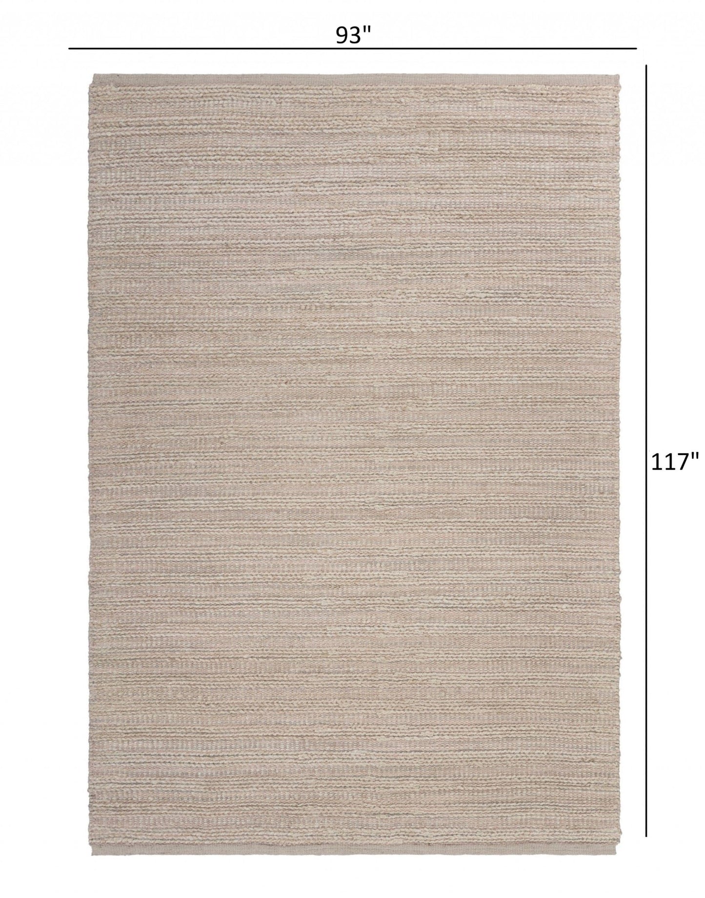 8’ x 10’ Blush Pink Textured Jute Area Rug