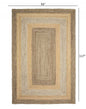4’ x 6’ Tan and Beige Bordered Area Rug
