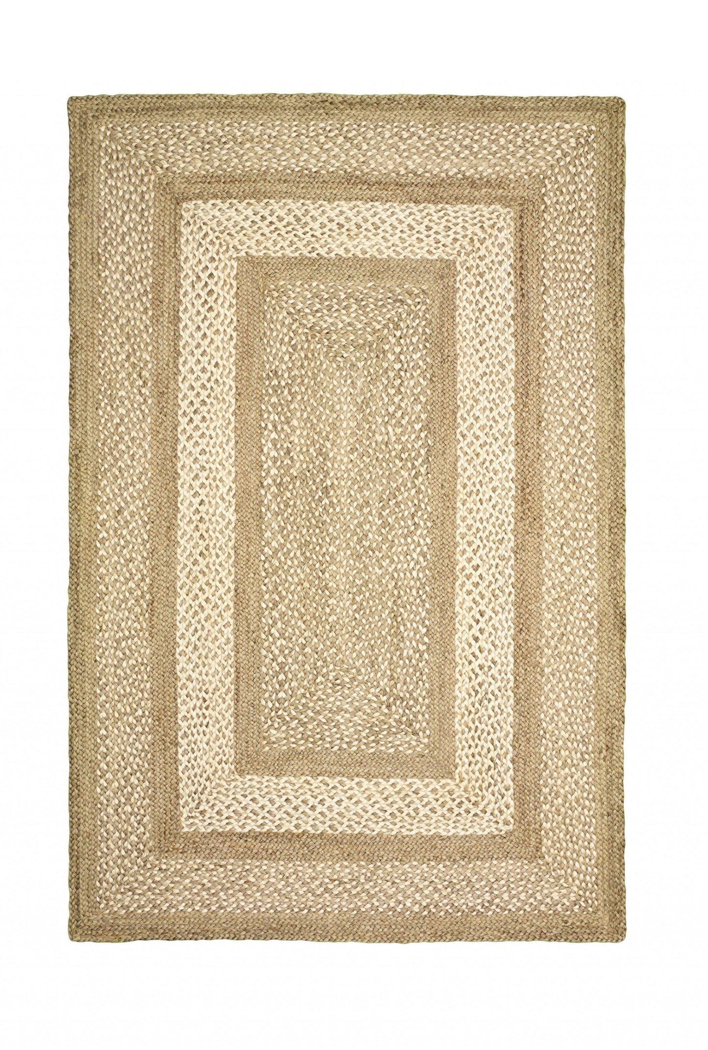 4’ x 6’ Tan Geometric Bordered Area Rug