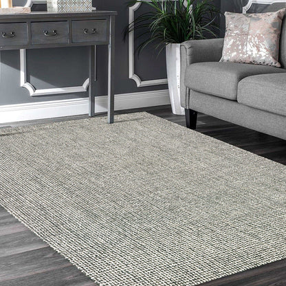 5’ x 8’ Gray Interwoven Maze Area Rug