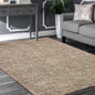 5’ x 8’ Brown Detailed Weave Area Rug