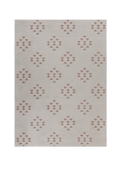 5’ x 7’ Tan and Beige Southwestern Area Rug