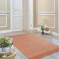 5’ x 8’ Orange and White Thin Striped Area Rug