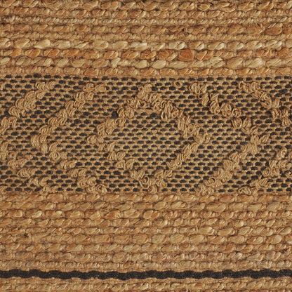 5’ x 8’ Tan and Gray Bohemian Striped Area Rug