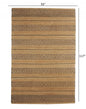 5’ x 8’ Tan and Gray Bohemian Striped Area Rug