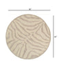3’ Round Taupe Zebra Pattern Area Rug