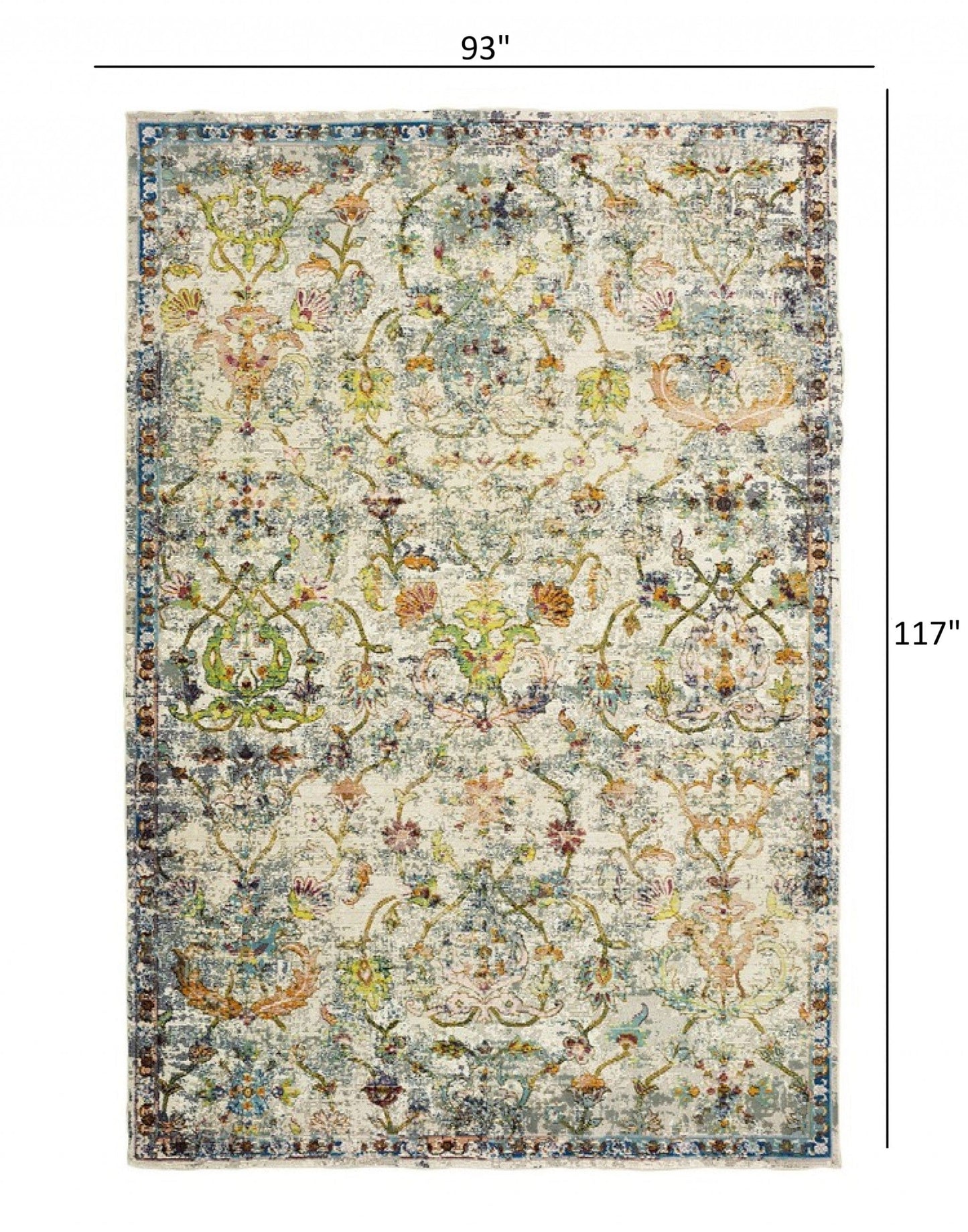 9’ x 12’ Beige Abstract Garden Area Rug