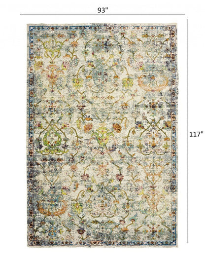 9’ x 12’ Beige Abstract Garden Area Rug