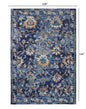 5’ x 8’ Blue and Gold Jacobean Area Rug