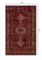 5’ x 8’ Deep Red Traditional Area Rug