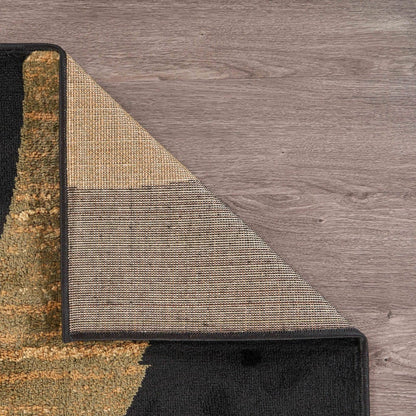 5’ x 7’ Black Abstract Geometric Area Rug