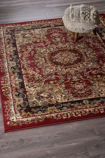 5’ x 7’ Red Royal Medallion Area Rug